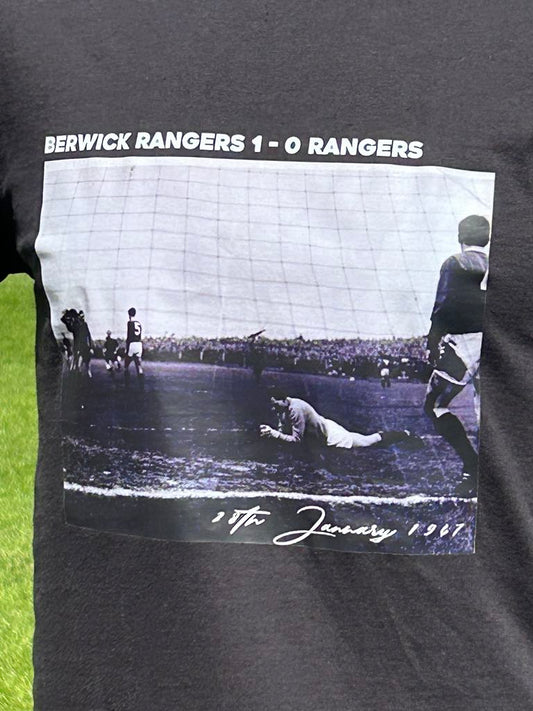 BRFC v's Glasgow Rangers 1967 - Black Cotton Tee