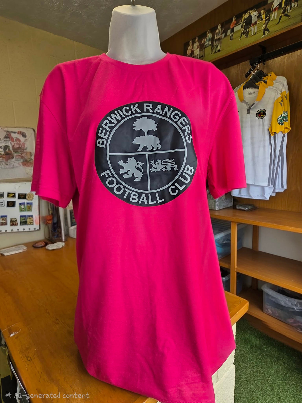BRFC ADULT round logo - Fuschia Cotton Tee